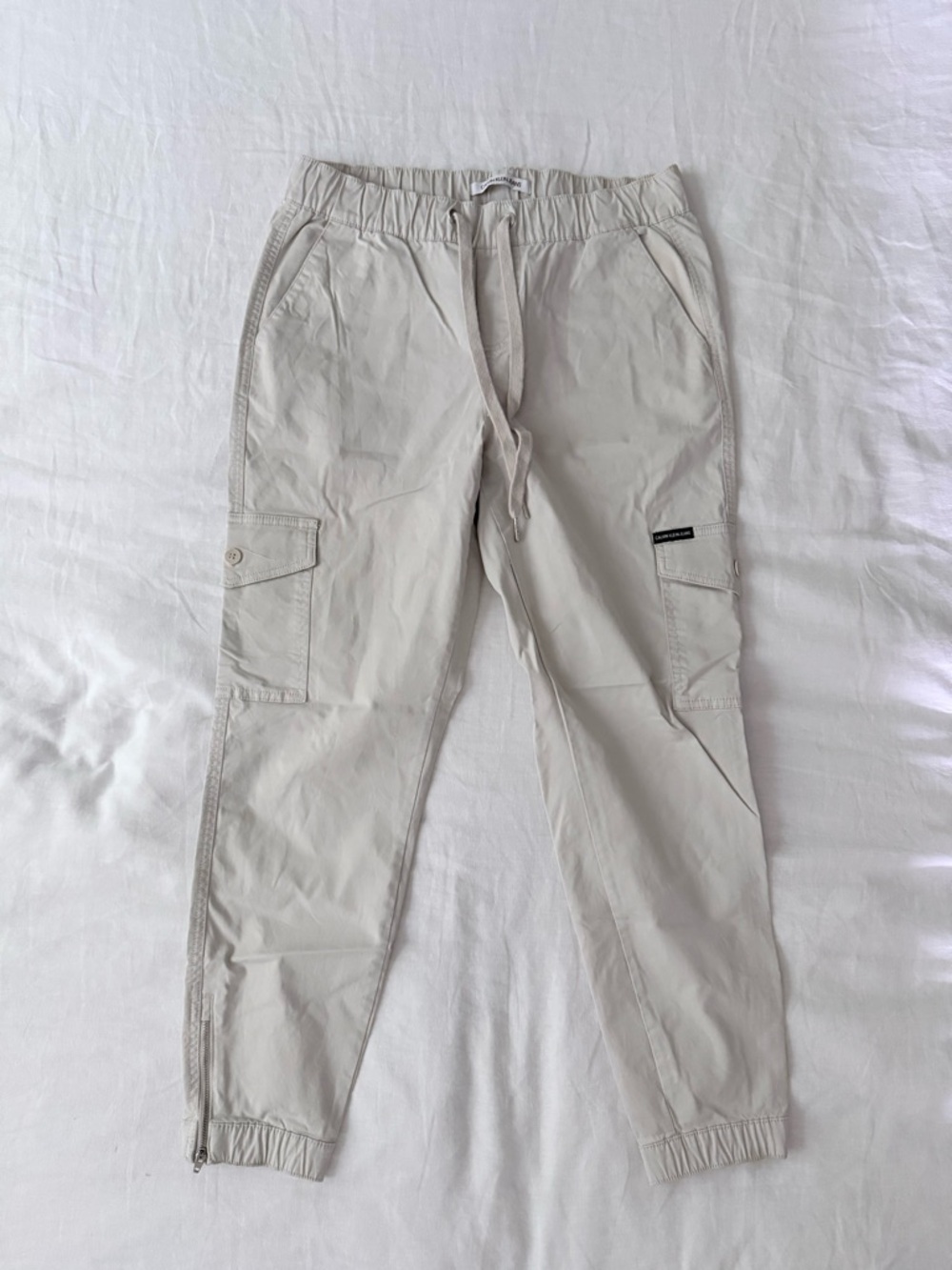 Calvin Klein Jeans Light Beige Cargo Joggers